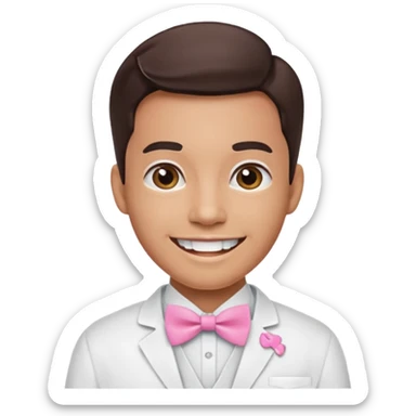 Dentista con un lazo rosa sticker