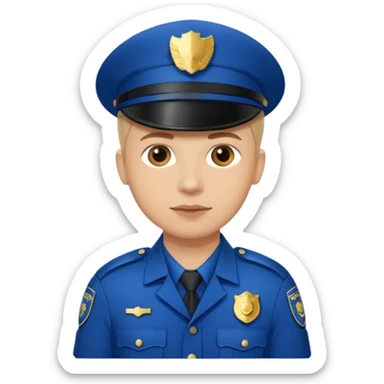 policia blanco europa sticker