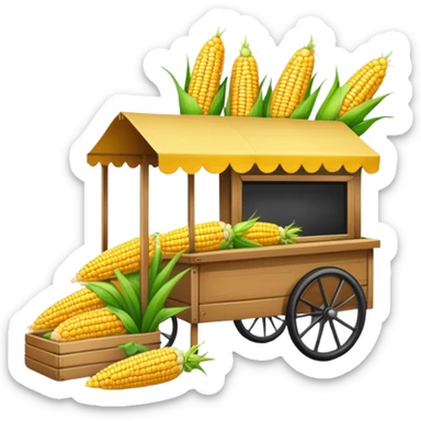 Street season corn sticker