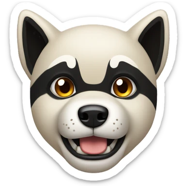 Black siba inu angry sticker