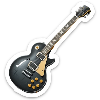 metal punk les paul guitar sticker