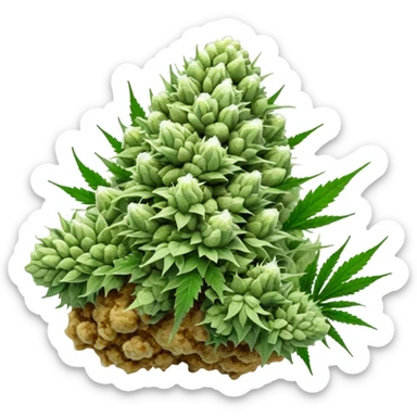 White Russian cannabis nug sticker