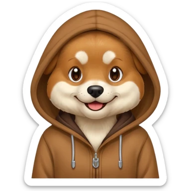 dog wearing hoodie sticker