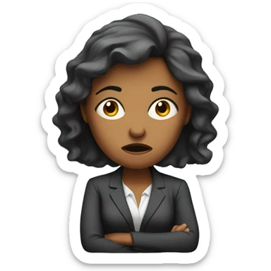 Frustrated business woman sticker