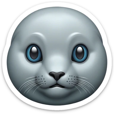 Cinematic Noble Seal Portrait Emoji, Poised and streamlined, with a sleek, smooth body of glossy, muted hues and expressive, dark eyes complemented by a rounded, agile head, Simplified yet sharp and sophisticated features, highly detailed, glowing with a soft, maritime luminescence, high shine, intelligent and graceful, stylized with an air of coastal authority, focused and alert, soft glowing outline, capturing the essence of a watchful marine guardian that appears ready to glide out of the screen with effortless authority! sticker