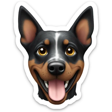 Black Australian cattle dog sticker