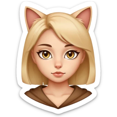 Cat eyes girl  sticker