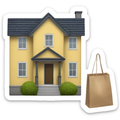 new house with a small IKEA bag sticker