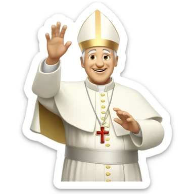 pope approves ok gesture sticker