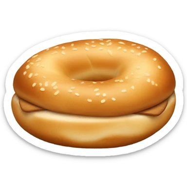 Plain bagel sticker