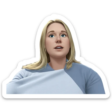 blonde girl against blue sky sticker