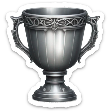 Silver heavy detail gothic chalice  sticker