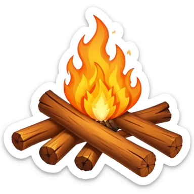 camping fire sticker