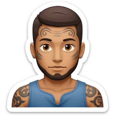 a tatooed man sticker