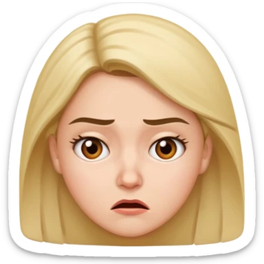 Annoyed confused and weirided out woman sticker