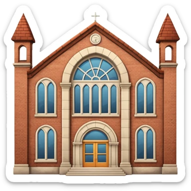 a full view of school building  sticker