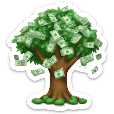 Arbol de dinero sticker