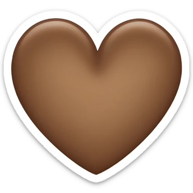 heart brown sticker