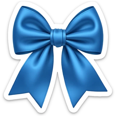 Blue bow sticker