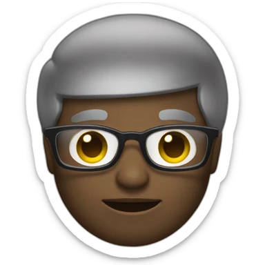 Emoji with specs  sticker