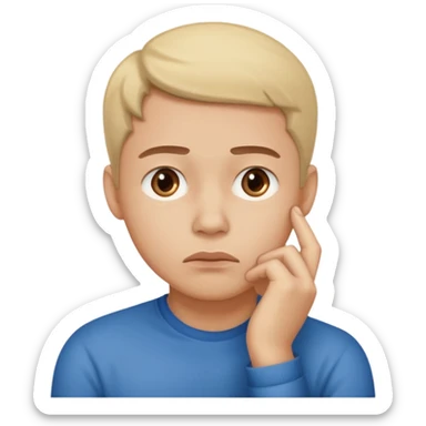 A person worried about money. sticker