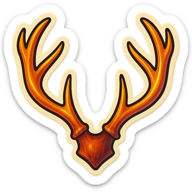 Pair of antlers sticker