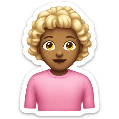 Pink crewneck sticker