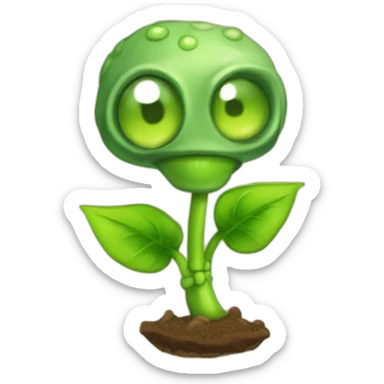 Peashooter Plants vs Zombies sticker