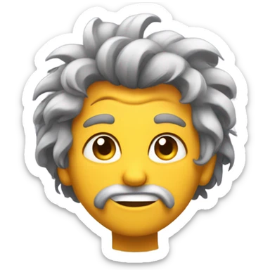 Smirking face with a bad hair do sticker