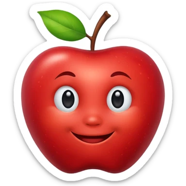 happy emoji smirking apple style sticker