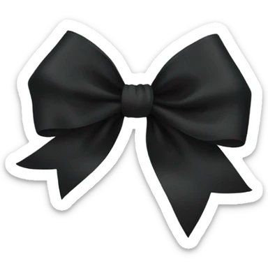Black ribbon bow sticker