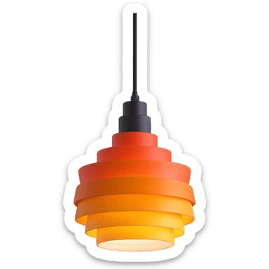 Danish PH lamp with layered shades sticker
