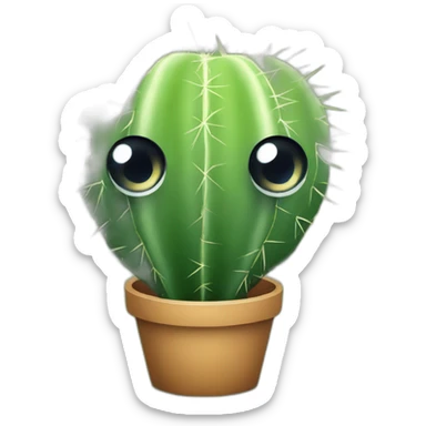 big eyes cactus sticker