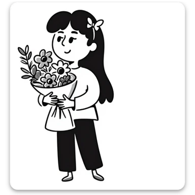 hair accessories including bows, hairbands, scrunchies, and clips in pastel colors dd9fb0, ffc6d3, a3bfc9, c4bee2, f1b091, hand-drawn doodle style sticker