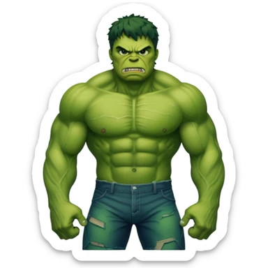 hulk comic book face only sticker