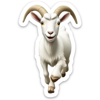 Runing goat sticker