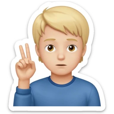 a boy acting this sentence "what do you think"
 sticker