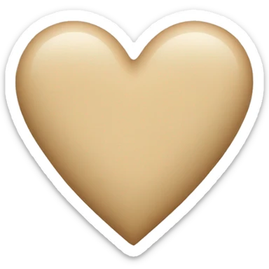 beige heart sticker