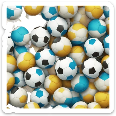 Beach themed soccer ball sticker