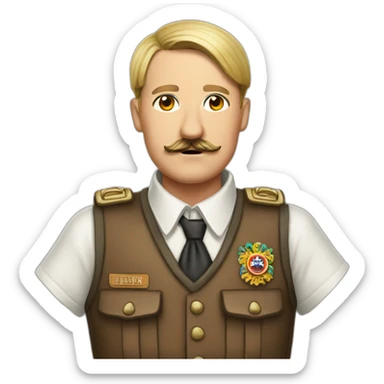 Hitler with Oktoberfest Clothes sticker