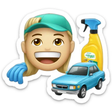 Car care products sticker