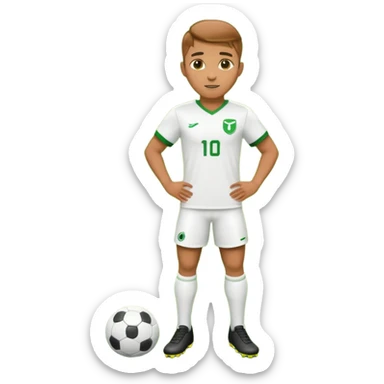 High resolution full body of a soccer player sticker