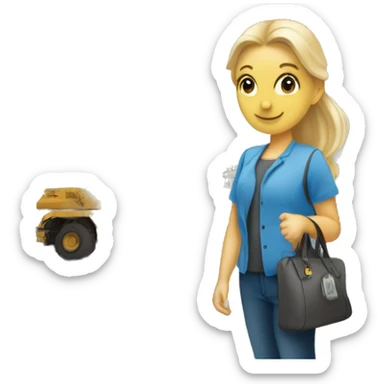 Un mec blond avec une calvitie au devant de son crane sticker