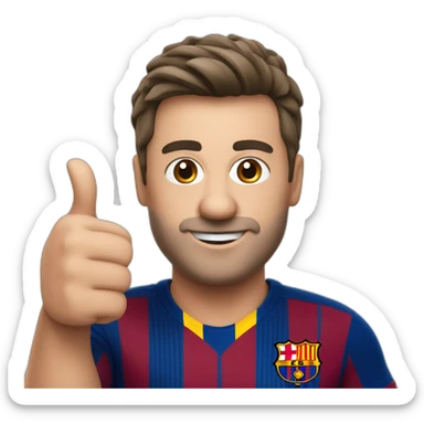 FCB supporter thumbs up sticker