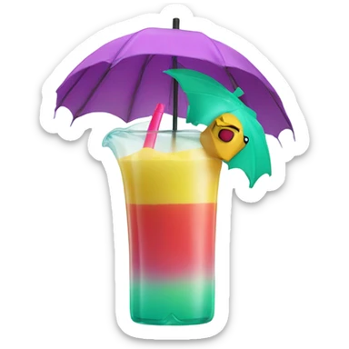 Invader zim with floaties and drink sticker