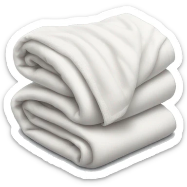 white folded blanket  sticker