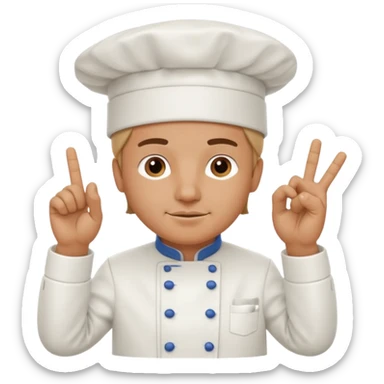 French chef with the 🤌 hand sticker