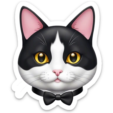Black and white tuxedo cat sticker