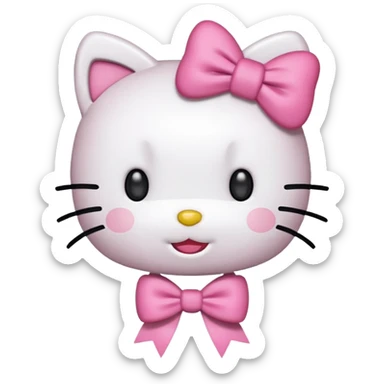 hello kitty cheering sticker