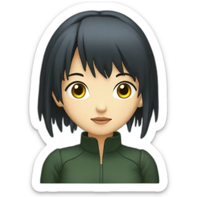 ghibli sprited away girl in matrix sticker